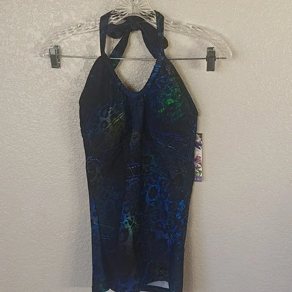 Hapari Size M Tankiini Animal Scoop Halter Top